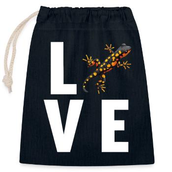 Fire Salamander Salamander - Closable cotton gift bag (25x30cm) - navy - Front
