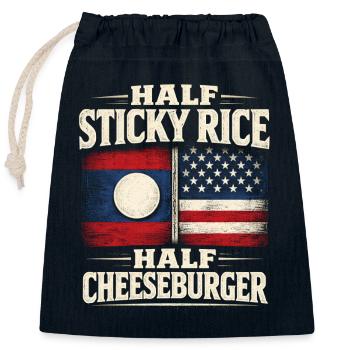 Laos Lao Root - Closable cotton gift bag (25x30cm) - navy - Front