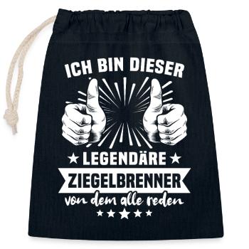 Ziegelbrenner Legende - Verschließbarer Geschenkbeutel aus Baumwolle (25x30cm) - Navy - Vorne