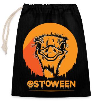 Safari Afrika serengeti wildlife halloween Strauß - Verschließbarer Geschenkbeutel aus Baumwolle (25x30cm) - Schwarz - Vorne