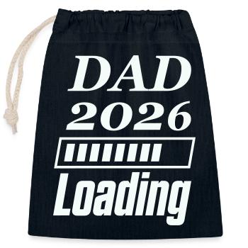 DAD 2026 Loading - Verschließbarer Geschenkbeutel aus Baumwolle (25x30cm) - Navy - Vorne
