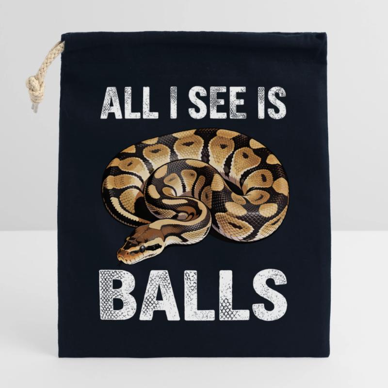 Python roi Serpents Amateurs de terrarium Python Sac cadeau en coton avec cordon (25 x 30 cm)