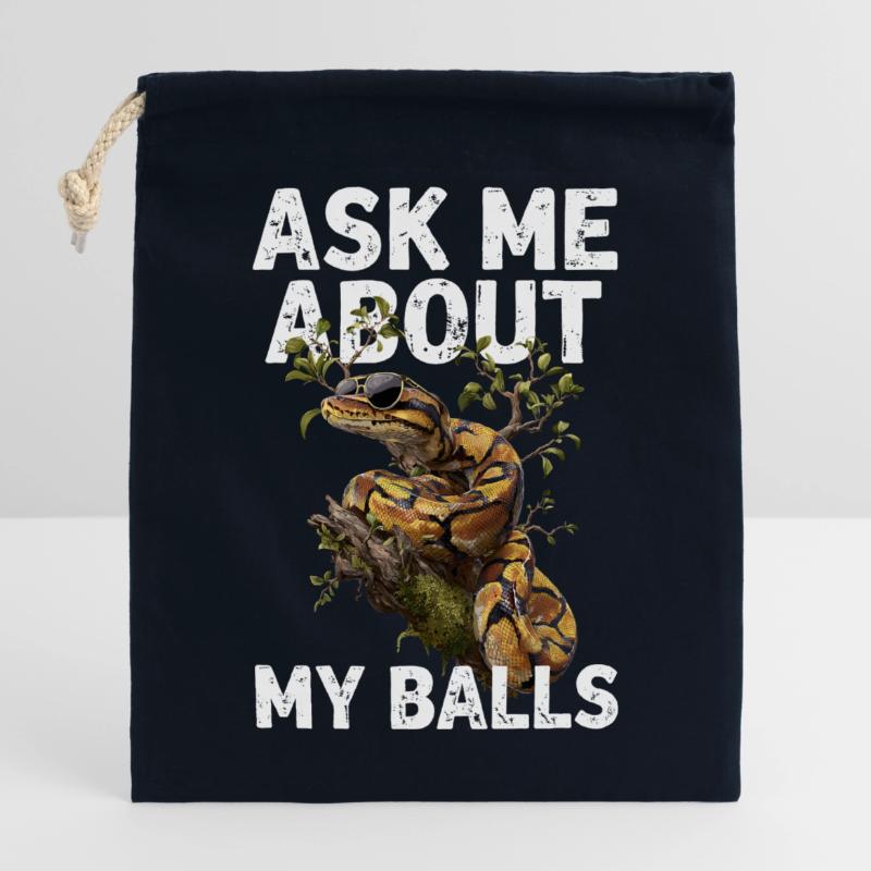 Python roi Serpents Amateurs de terrarium Python Sac cadeau en coton avec cordon (25 x 30 cm)