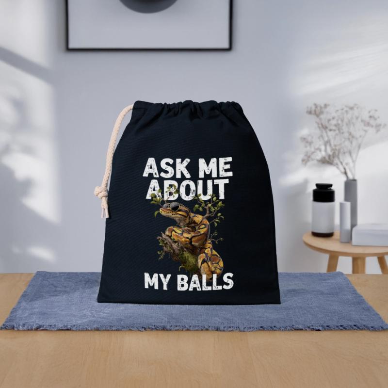 Python roi Serpents Amateurs de terrarium Python Sac cadeau en coton avec cordon (25 x 30 cm)