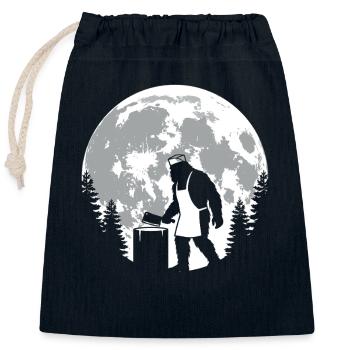 Bigfoot Butcher - Closable cotton gift bag (25x30cm) - navy - Front