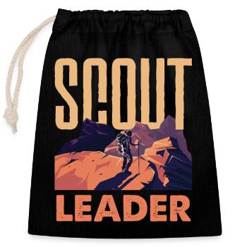 Pfadfinderleiter Scouting Troop Leader Hobby - Verschließbarer Geschenkbeutel aus Baumwolle (25x30cm) - Schwarz - Vorne