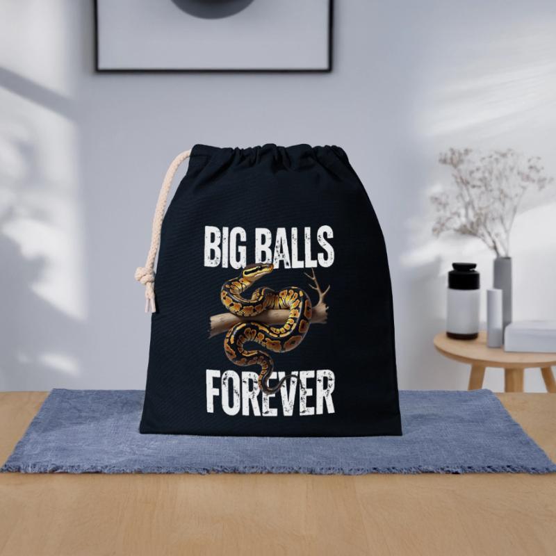 Python roi Serpents Amateurs de terrarium Python Sac cadeau en coton avec cordon (25 x 30 cm)