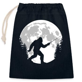 Bigfoot Fechten Silhouette - Verschließbarer Geschenkbeutel aus Baumwolle (25x30cm) - Navy - Vorne