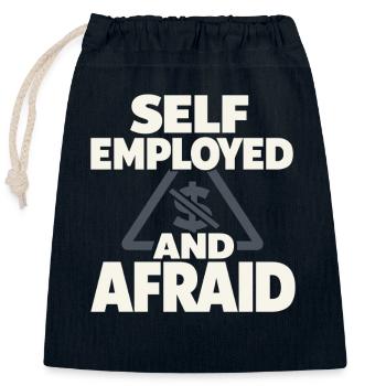 Selbstständiger Freiberufler Steuerhumor 1099 Life - Verschließbarer Geschenkbeutel aus Baumwolle (25x30cm) - Navy - Vorne