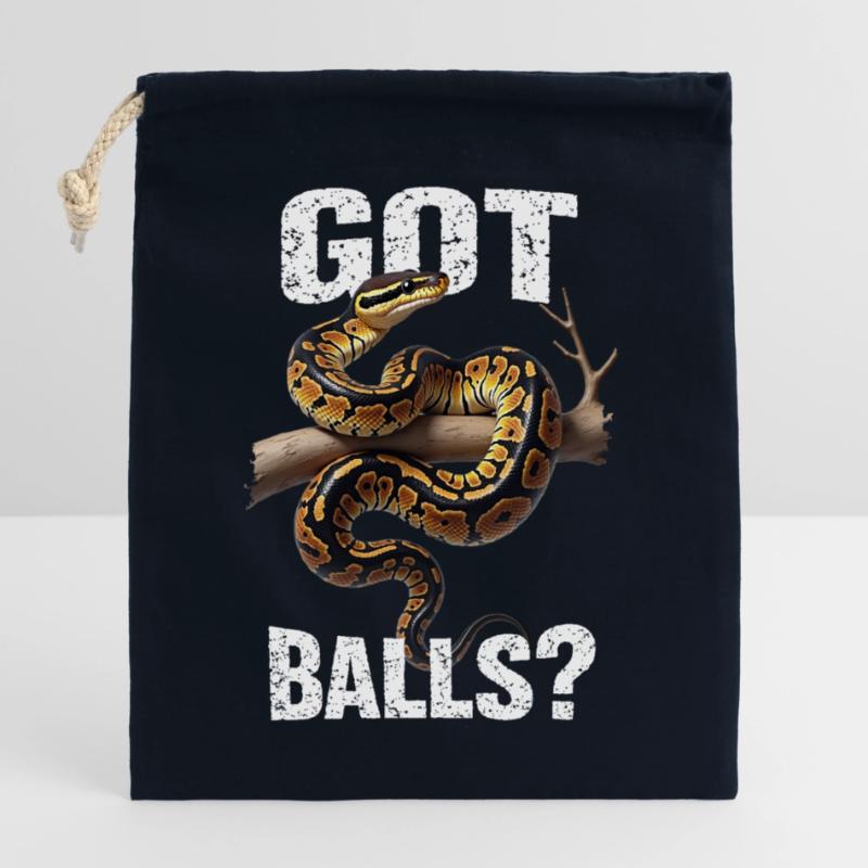 Python roi Serpents Amateurs de terrarium Python Sac cadeau en coton avec cordon (25 x 30 cm)