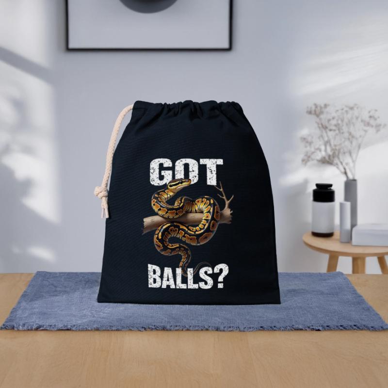 Python roi Serpents Amateurs de terrarium Python Sac cadeau en coton avec cordon (25 x 30 cm)