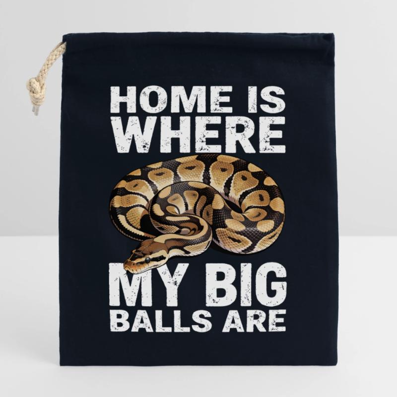 Python roi Serpents Amateurs de terrarium Python Sac cadeau en coton avec cordon (25 x 30 cm)