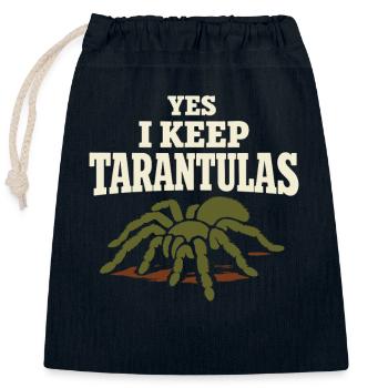 Tarantula Tarantula Holder Spider Owner - Closable cotton gift bag (25x30cm) - navy - Front