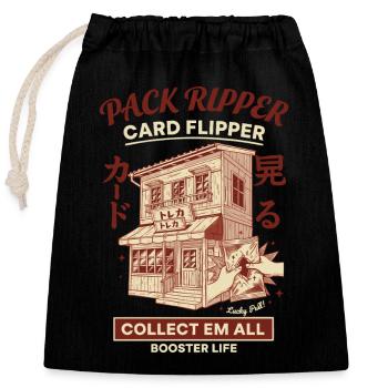 Pack Ripper Card Flipper Collect Em All Booster - Closable cotton gift bag (25x30cm) - black - Front