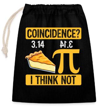 Pi Day Confidence - Closable cotton gift bag (25x30cm) - black - Front