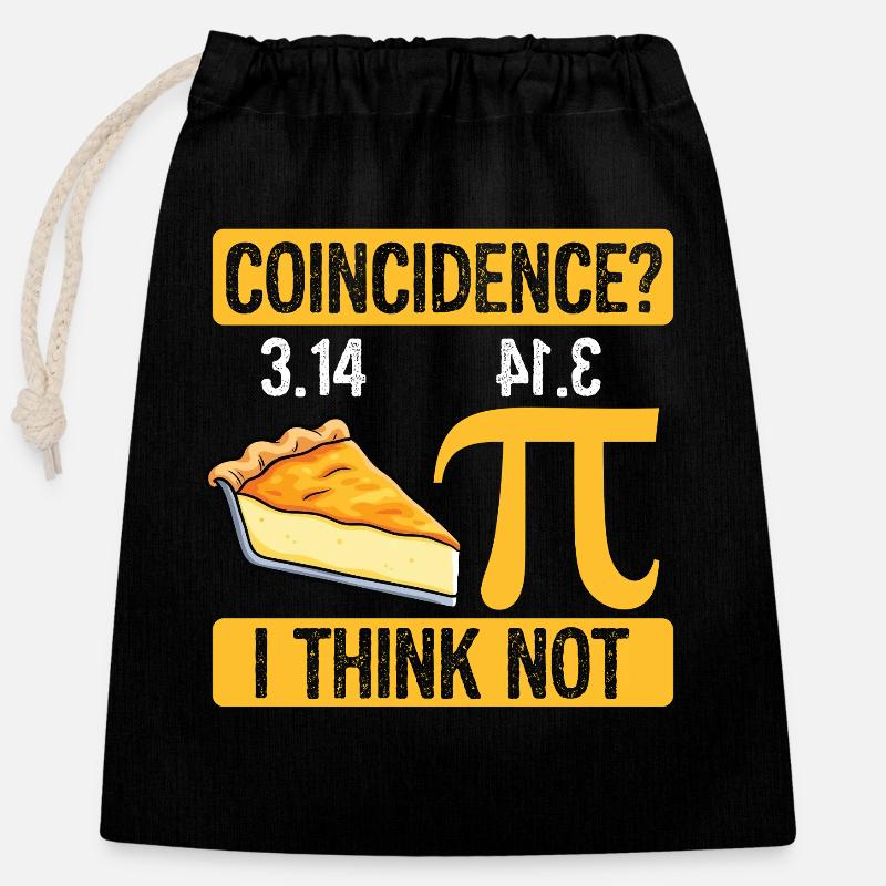 Pi Day Confidence - Verschließbarer Geschenkbeutel aus Baumwolle (25x30cm) - Schwarz