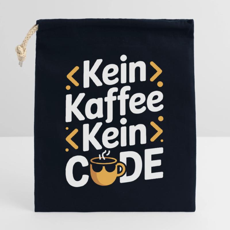 Kein Kaffee Kein Code Programmierer Informatiker Verschließbarer Geschenkbeutel aus Baumwolle (25x30cm)
