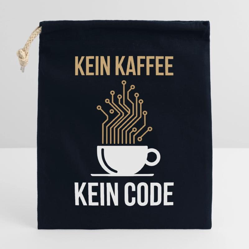 No Coffee No Code Programmer Computer Scientist Closable cotton gift bag (25x30cm)