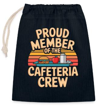 Membre fier de l’équipe de la cafétéria Schulmensa - Sac cadeau en coton avec cordon (25 x 30 cm) - bleu marine - Devant