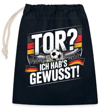 Goal? I knew it! Football Fan - Closable cotton gift bag (25x30cm) - navy - Front