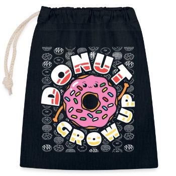 Restauration rapide en donuts - Sac cadeau en coton avec cordon (25 x 30 cm) - bleu marine - Devant