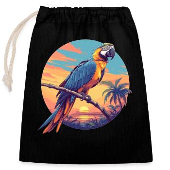 L’ère de l’ara - Sac cadeau en coton avec cordon (25 x 30 cm) - noir - Devant