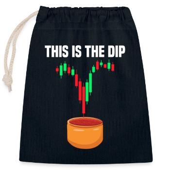 This is the dip Aktienmarkt Börse Trader - Verschließbarer Geschenkbeutel aus Baumwolle (25x30cm) - Navy - Vorne