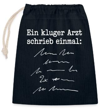 Ein Kluger Arzt Medizinstudent Praxis Ärzte Arzt - Verschließbarer Geschenkbeutel aus Baumwolle (25x30cm) - Navy - Vorne