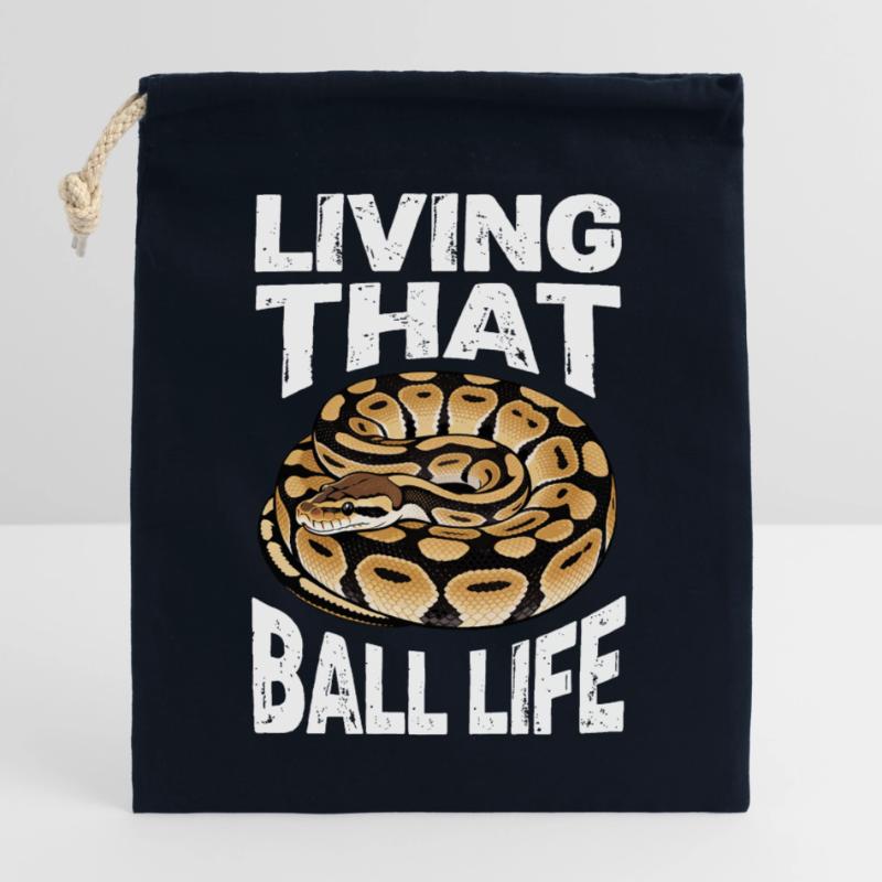 Python roi Serpents Amateurs de terrarium Python Sac cadeau en coton avec cordon (25 x 30 cm)