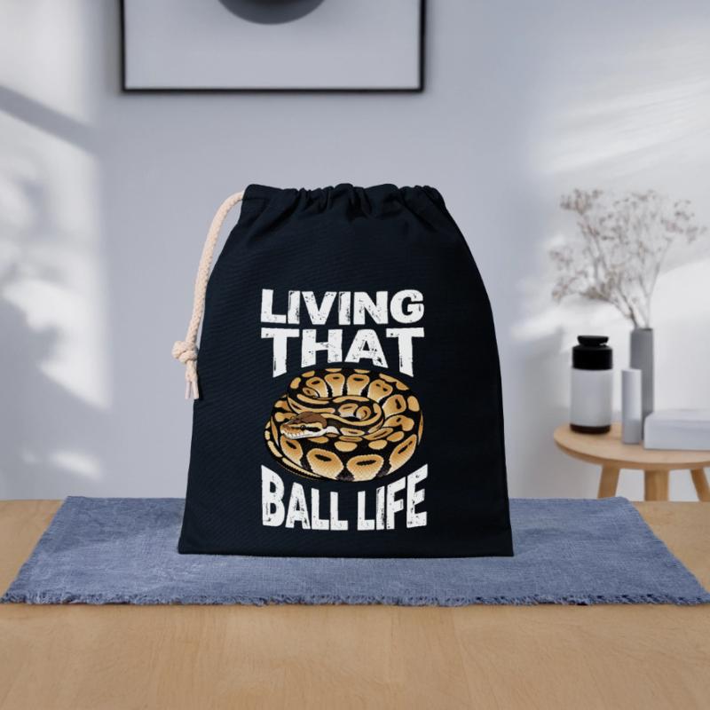 Python roi Serpents Amateurs de terrarium Python Sac cadeau en coton avec cordon (25 x 30 cm)