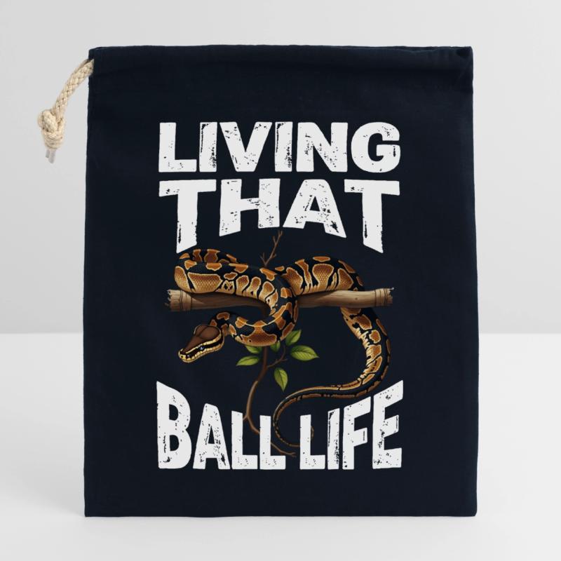 Python roi Serpents Amateurs de terrarium Python Sac cadeau en coton avec cordon (25 x 30 cm)