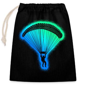 Paragliding Paragliding Men Paragliding - Closable cotton gift bag (25x30cm) - black - Front