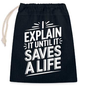 Paramedic Instructor I Explain It EMS Educator - Verschließbarer Geschenkbeutel aus Baumwolle (25x30cm) - Navy - Vorne