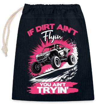 UTV Off Road Girl Woman 4 Wheeler Side by side - Verschließbarer Geschenkbeutel aus Baumwolle (25x30cm) - Navy - Vorne