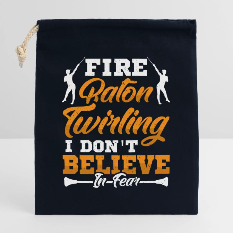 Dancing Vortex Dance School Fire Stick Dancer Closable cotton gift bag (25x30cm)
