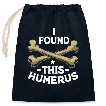 archaeology - Closable cotton gift bag (25x30cm) - navy - Front