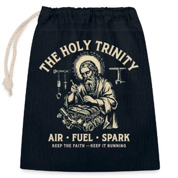 Engine Saint: Holy Trinity Mechanics - Closable cotton gift bag (25x30cm) - navy - Front