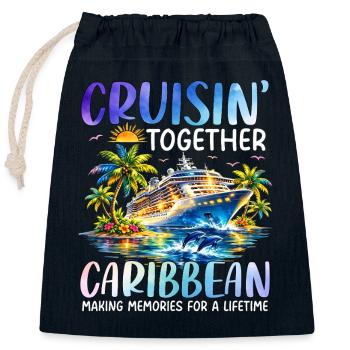 Cruisin Together Caribbean - Verschließbarer Geschenkbeutel aus Baumwolle (25x30cm) - Navy - Vorne