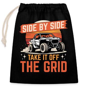 UTV Off Road 4 Wheeler Side by side - Verschließbarer Geschenkbeutel aus Baumwolle (25x30cm) - Schwarz - Vorne