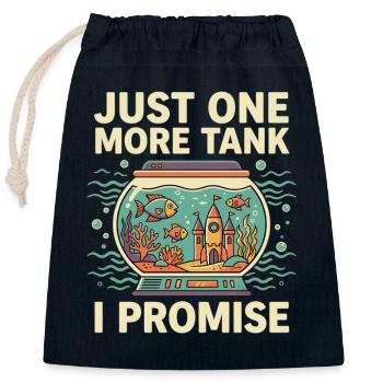 Aquarium Spruch Lustig Fische Tank - Verschließbarer Geschenkbeutel aus Baumwolle (25x30cm) - Navy - Vorne