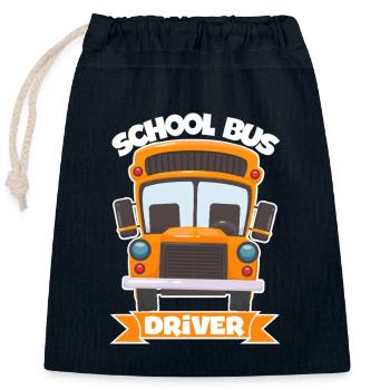 School Bus Driver Bus Operator Bus Captain Job Pro - Closable cotton gift bag (25x30cm) - navy - Front