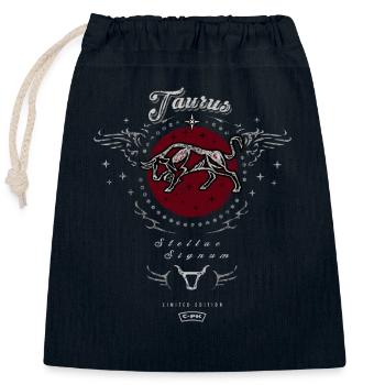 Taurus Star Crest - Verschließbarer Geschenkbeutel aus Baumwolle (25x30cm) - Navy - Vorne