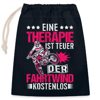 Therapy expensive airstream free motorcycling - Closable cotton gift bag (25x30cm) - navy - Front