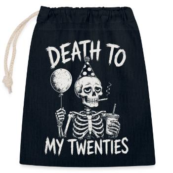 30th Birthday 30s 30th I am now 30 years old - Closable cotton gift bag (25x30cm) - navy - Front