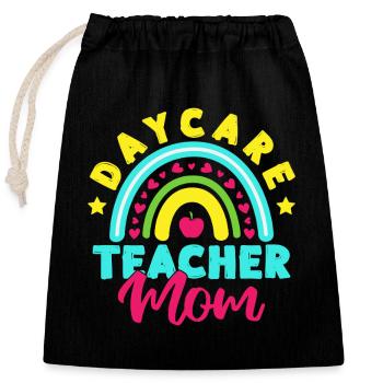 Pre K Teacher Daycare Mom Kindergarten Teacher - Verschließbarer Geschenkbeutel aus Baumwolle (25x30cm) - Schwarz - Vorne