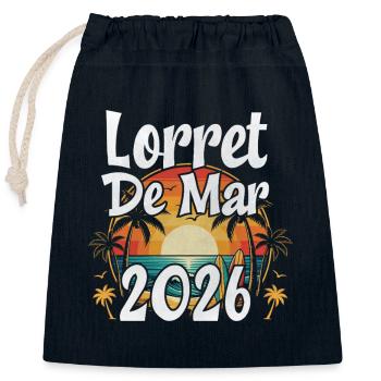 Lloret De Mar 2026 - Verschließbarer Geschenkbeutel aus Baumwolle (25x30cm) - Navy - Vorne