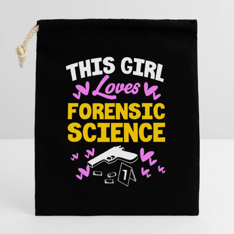 Forensics Forensic Experts Forensic Evidence Closable cotton gift bag (25x30cm)