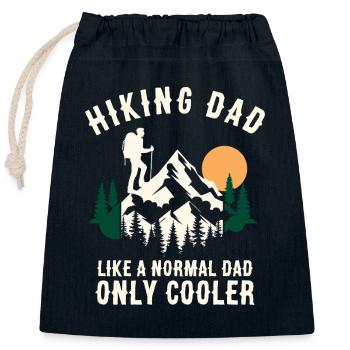 Cool Hiking Dad  - Closable cotton gift bag (25x30cm) - navy - Front