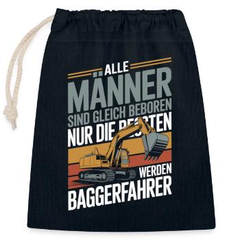  Alle Männer Sind Gleich Geboren Nur Die Besten - Verschließbarer Geschenkbeutel aus Baumwolle (25x30cm) - Navy - Vorne