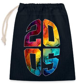 21 YEARS OLD 2005 21ST BIRTHDAY - Closable cotton gift bag (25x30cm) - navy - Front